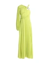 OLLA PARÈG OLLA PARÉG WOMAN MAXI DRESS ACID GREEN SIZE 4 POLYESTER, VISCOSE