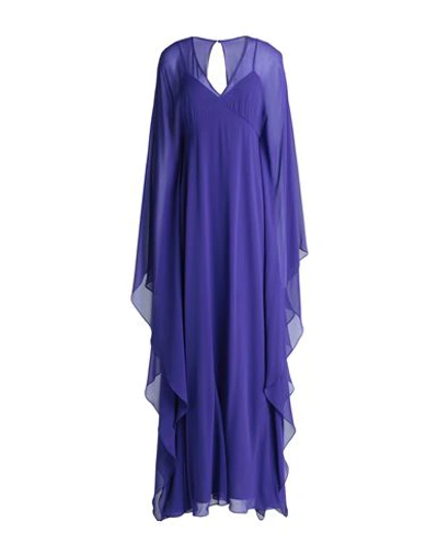 Max Mara Studio Woman Maxi Dress Purple Size 8 Silk