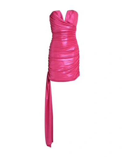 Aniye By Woman Mini Dress Fuchsia Size 10 Polyester, Elastane In Pink