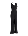 RELISH RELISH WOMAN JUMPSUIT BLACK SIZE 8 POLYESTER, ELASTANE