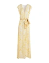 PATRIZIA PEPE PATRIZIA PEPE WOMAN MAXI DRESS LIGHT YELLOW SIZE 10 VISCOSE