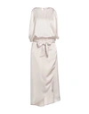 ELEVENTY ELEVENTY WOMAN MIDI DRESS IVORY SIZE 4 TRIACETATE, CUPRO