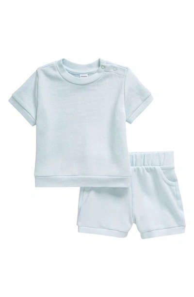Nordstrom Babies' Cozy Short Sleeve Top & Shorts Set In Blue Drift