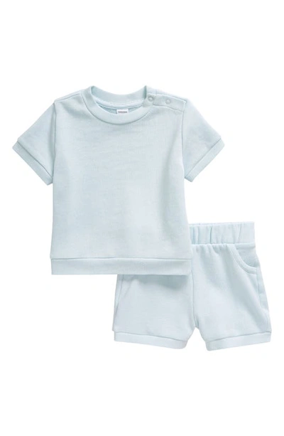 Nordstrom Cozy Short Sleeve Top & Shorts Set In Blue Drift
