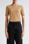 Totême Toteme Women Classic Rib Tee In Caramel