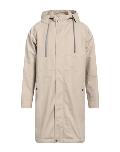 Canali Man Overcoat & Trench Coat Beige Size 38 Cotton, Polyester, Polyamide