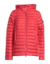 PEUTEREY PEUTEREY WOMAN PUFFER TOMATO RED SIZE 10 POLYESTER