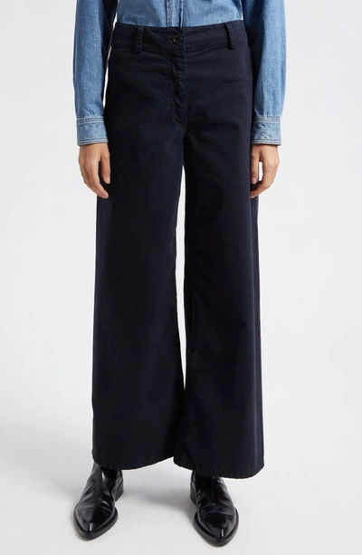 Nili Lotan Megan Wide Leg Pants In Midnight