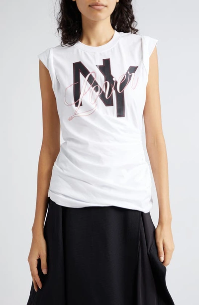 3.1 Phillip Lim Ny Lover Rolled Sleeve Top In White