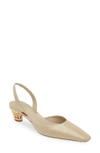 FERRAGAMO ALYSSA CAGE HEEL SLINGBACK PUMP