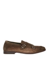 Doucal's Man Loafers Khaki Size 9 Leather In Beige