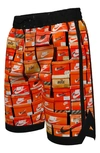 Nike Big Boys Stacked Fade Away Swim Shorts In Orange