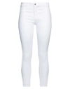 L AGENCE L'AGENCE WOMAN DENIM CROPPED WHITE SIZE 25 COTTON, ELASTANE