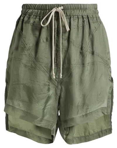 Rick Owens Woman Shorts & Bermuda Shorts Military Green Size 6 Cupro