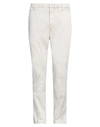 Dondup Man Pants Light Grey Size 34 Polyester, Viscose, Polyamide, Elastane In Beige