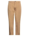 Manuel Ritz Man Pants Camel Size 38 Cotton, Elastane In Beige
