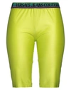 VERSACE JEANS COUTURE VERSACE JEANS COUTURE WOMAN LEGGINGS ACID GREEN SIZE 8 POLYAMIDE, ELASTANE