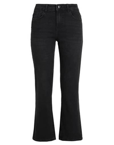 VERO MODA VERO MODA WOMAN JEANS BLACK SIZE XL COTTON, POLYESTER, ELASTANE