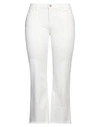Mason's Woman Jeans White Size 32 Cotton, Elastane In White