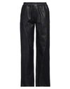 Salvatore Santoro Woman Pants Midnight Blue Size 8 Ovine Leather In Blue