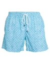 Fedeli Man Swim Trunks Light Green Size Xxl Recycled Polyester In Blue