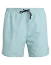 Emporio Armani Mens Woven Boxer Man Swim Trunks Light Green Size 36 Polyester In Green