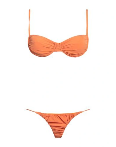 Me Fui Woman Bikini Orange Size 6 Polyamide, Elastane