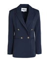 ONLY ONLY WOMAN BLAZER MIDNIGHT BLUE SIZE 6 RECYCLED POLYESTER, POLYESTER, ELASTANE