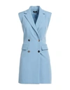 Liu •jo Woman Mini Dress Azure Size 8 Polyester, Elastane In Blue