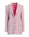 TAGLIATORE 02-05 TAGLIATORE 02-05 WOMAN BLAZER PINK SIZE 10 LINEN, VISCOSE