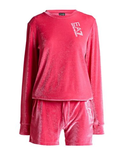 Ea7 Woman Tracksuit Fuchsia Size Xxl Polyester, Elastane In Pink