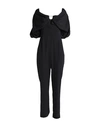 RELISH RELISH WOMAN JUMPSUIT BLACK SIZE 8 POLYESTER, ELASTANE