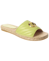 Valentino By Mario Valentino Clavel Espadrille Slide Sandal In Green