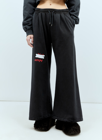 Avavav Og Logo Print Track Trousers In Black