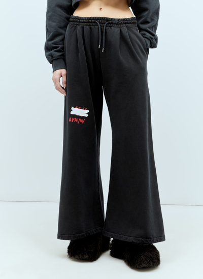 Avavav Og Logo Print Track Pants In Black