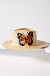 SAN DIEGO HAT CO. EMBROIDERED BUTTERFLY FEDORA