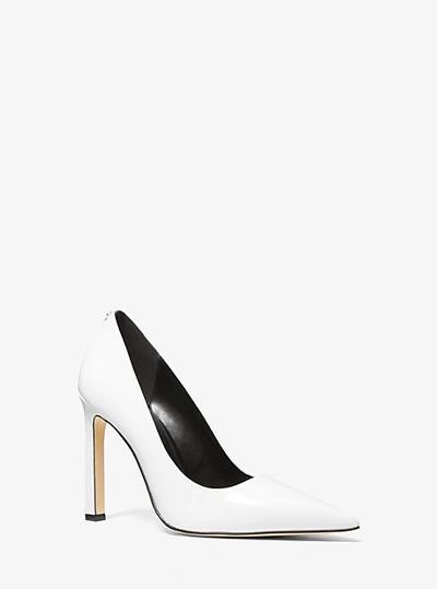 Michael Kors Amara Patent Leather Pump In White