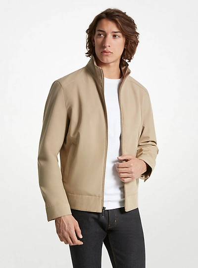 Michael Kors Kilkenny Mixed-media Jacket In Natural