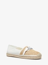 MICHAEL KORS EMBER LEATHER AND STRAW ESPADRILLE