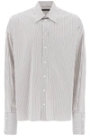 DOLCE & GABBANA CAMICIA OVERSIZE IN POPELINE A RIGHE