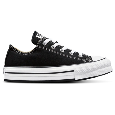 Converse Kids' Girls  Chuck Taylor All Star Eva Lift Ox In White/black