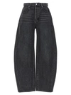 ALEXANDER WANG OVERSIZED ROUNDED JEANS GRAY