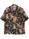 OUR LEGACY FLORAL PRINT SHIRT MEN BLACK/PINK IN COTTON