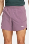 Nike Dri-fit Adv Rafa Tennis Shorts In Violet Dust/ Green Glow