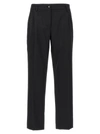 DOLCE & GABBANA WOOL CANVAS PANTS BLACK