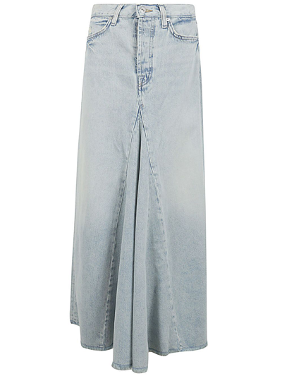 Seven For All Mankind Western Maxi Skirt Pricila In Blue