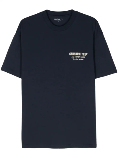 Carhartt Less Trouble T-shirt In Blue