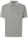Herno Pigment Dye Pique' Polo Shirt In Grey