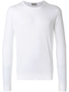 John Smedley Crewneck Sea Island Cotton Pullover In White