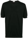 John Smedley Belden Short Sleeves Crew Neck T-shirt Clothing In Black